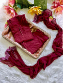 Zoya Rangrez Comfy 3pc Chikankari hand embroidered Set : Saba Ibrahim Inspired - Chikankari official