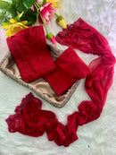 Handcrafted Soft Rayon 3pc Ombre Set ( Summer Special ) - chikankariofficial REVIEW