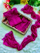 Zoya Rangrez Comfy 3pc Chikankari hand embroidered Set : Saba Ibrahim Inspired - Chikankari official