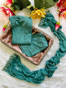 Zoya Rangrez Comfy 3pc Chikankari hand embroidered Set : Saba Ibrahim Inspired - Chikankari official
