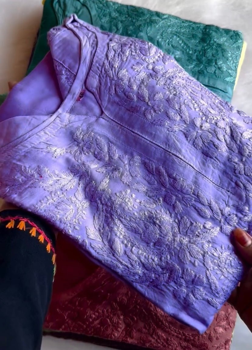 Zoya Rangrez Rayon ombre Soft Chikankari kurti✨ - Chikankari official