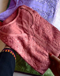 Zoya Rangrez Rayon ombre Soft Chikankari kurti✨ - Chikankari official