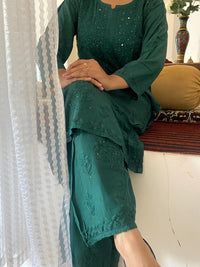 Zoya Rayon Beautiful Muqaish 2pc Set - Chikankari official