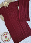 Zoya Rayon Muqaish Heavy Edition Combo - Chikankari official
