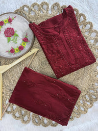 Zoya Rayon Muqaish Heavy Edition Combo - Chikankari official