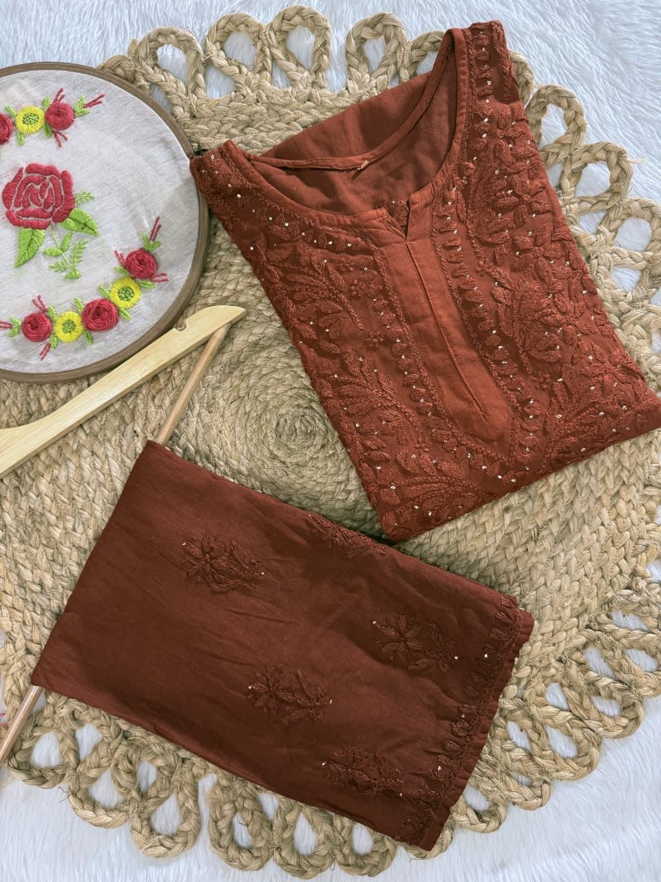 Zoya Rayon Muqaish Heavy Edition Combo - Chikankari official