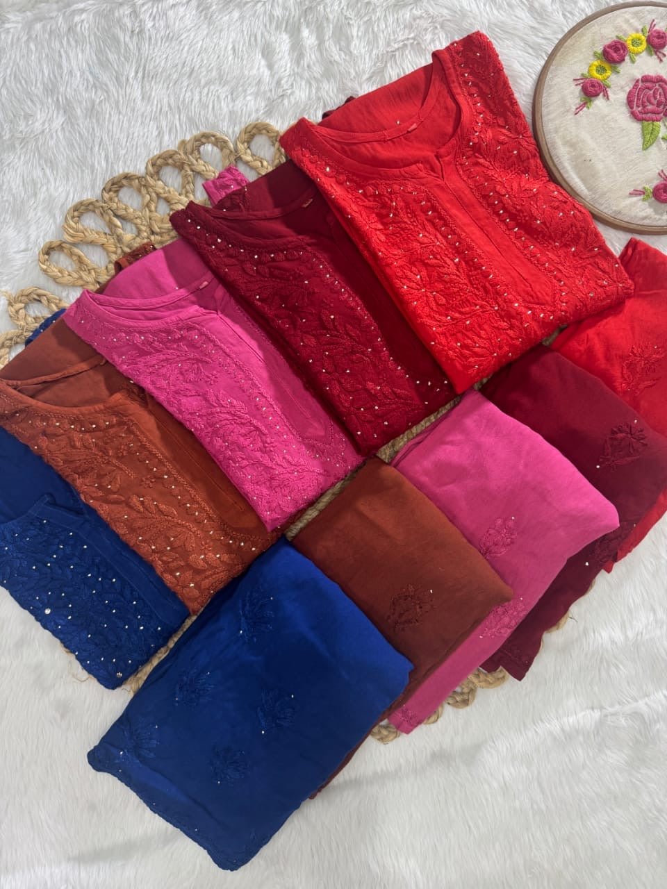 Zoya Rayon Muqaish Heavy Edition Combo - Chikankari official