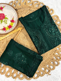 Zoya Rayon Muqaish Plazzo Combo 2pc - Chikankari official