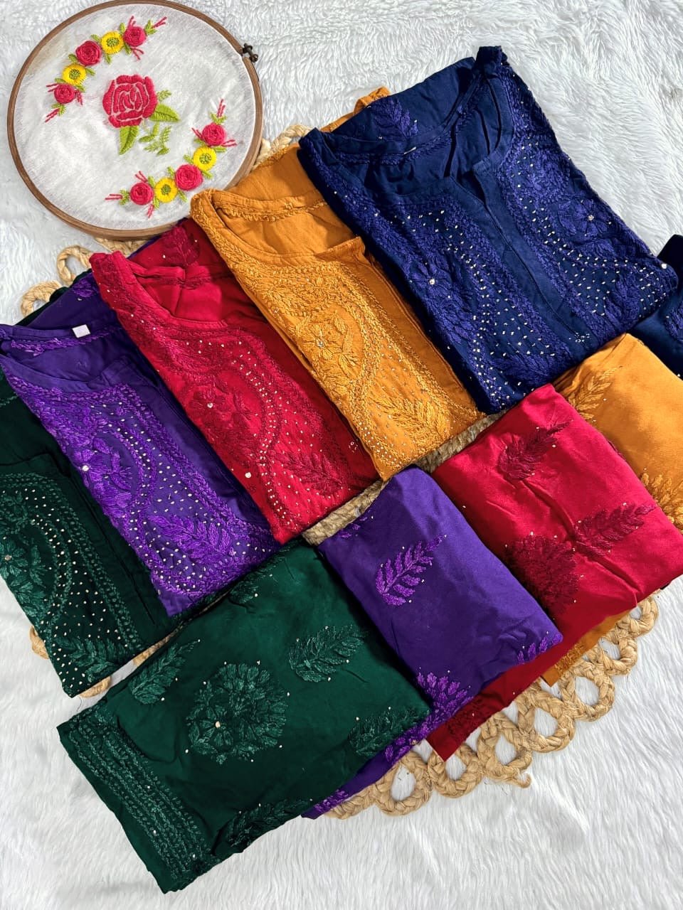 Zoya Rayon Muqaish Plazzo Combo 2pc - Chikankari official