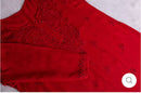 Zoya Red Muqaish 2pc Rayon Set - Chikankari official