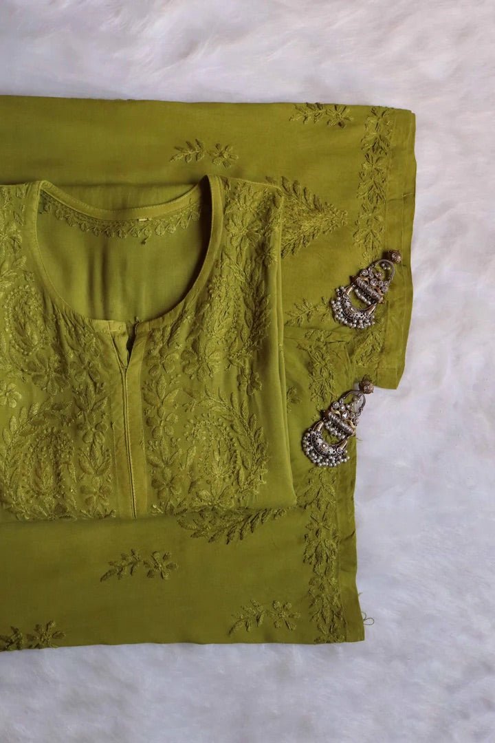 Zoya Soft Ombre 2pc kurta plazo set - Chikankari official
