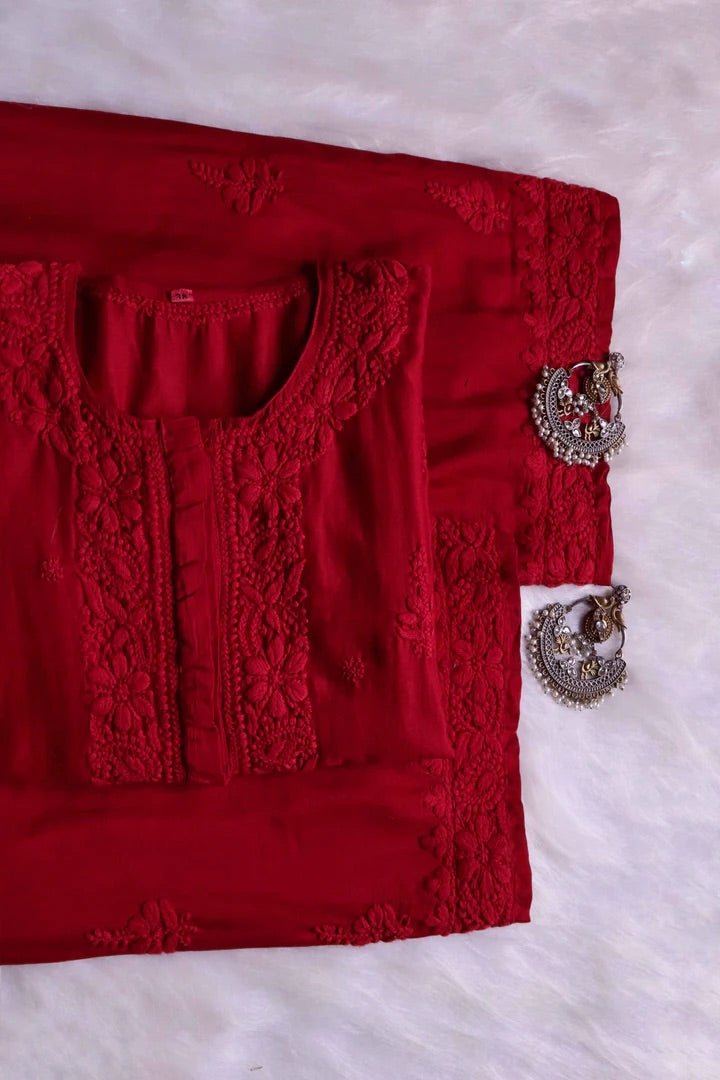 Zoya Soft Ombre 2pc kurta plazo set - Chikankari official