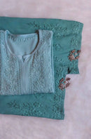 Zoya Soft Ombre 2pc kurta plazo set - Chikankari official