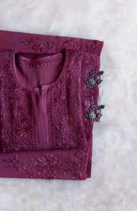 Zoya Soft Ombre 2pc kurta plazo set - Chikankari official