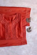 Zoya Soft Ombre 2pc kurta plazo set - Chikankari official