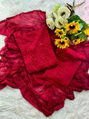 Zoya Viral Chikankari Muqaish work 3pc set - Chikankari official